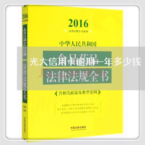 光大信用卡逾期一年多少钱/2023111468482