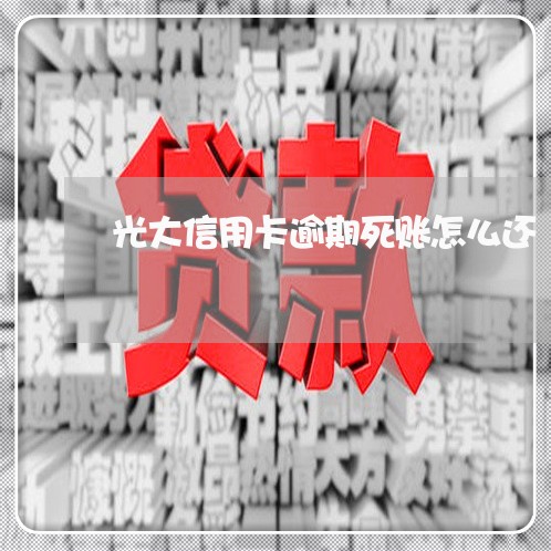 光大信用卡逾期死账怎么还/2023111685036