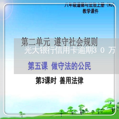 光大银行信用卡逾期30万/2023051296948