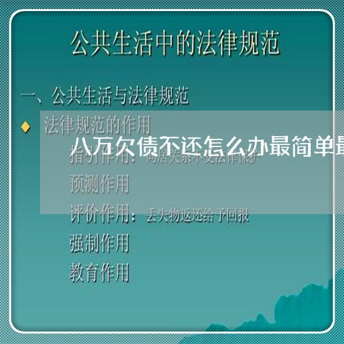 八万欠债不还怎么办最简单最有效/2023110854825