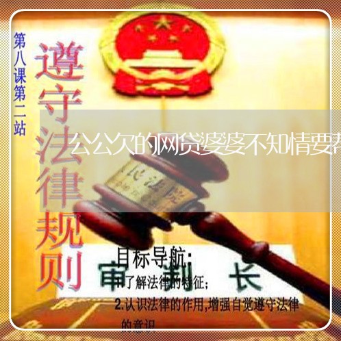 公公欠的网贷婆婆不知情要帮还吗/2023112429403