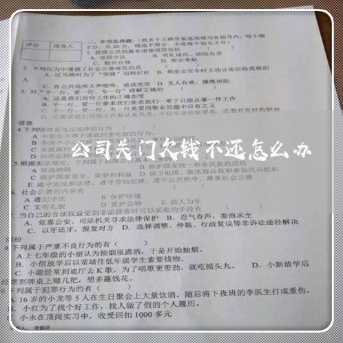 公司关门欠钱不还怎么办/2023103161693