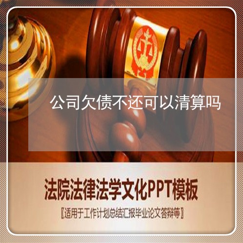 公司欠债不还可以清算吗/2023111028483