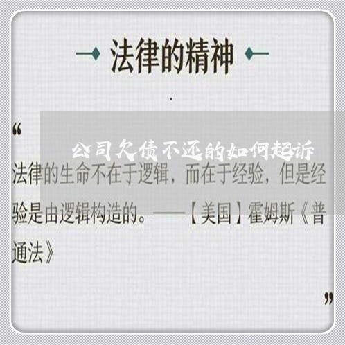 公司欠债不还的如何起诉/2023111782836