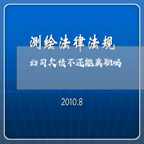 公司欠债不还能离职吗/2023102494127