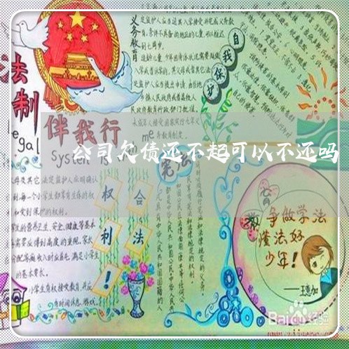 公司欠债还不起可以不还吗/2023111068370