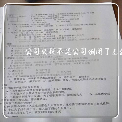 公司欠钱不还公司倒闭了怎么办/2023110820815