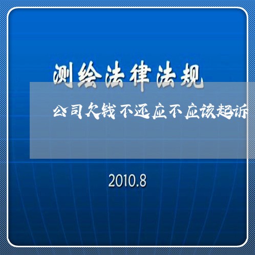 公司欠钱不还应不应该起诉/2023120482704