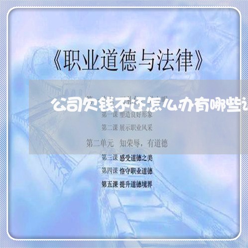 公司欠钱不还怎么办有哪些证据/2023120483736