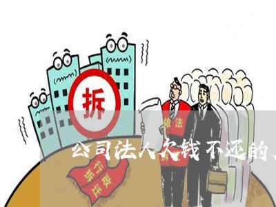 公司法人欠钱不还的后果/2023120976151