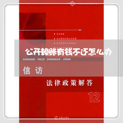 公开赖账有钱不还怎么办/2023092974504