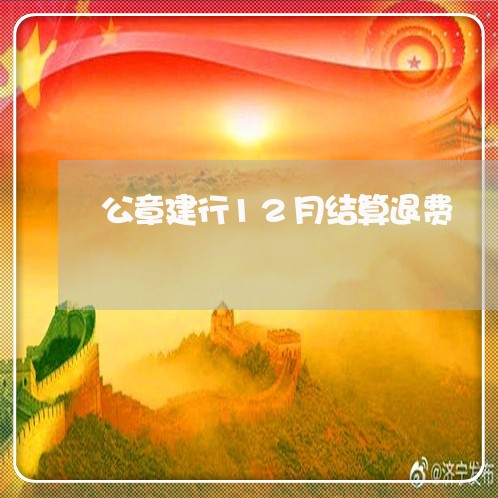 公章建行12月结算退费/2023061738270