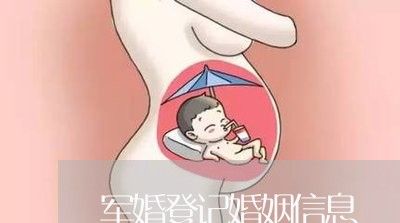 军婚登记婚姻信息/2023112862707