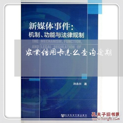 农业信用卡怎么查询逾期/2023112584895