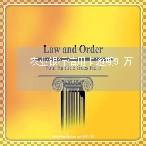 农业银行信用卡逾期9万/2023051062593