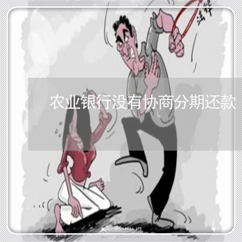 农业银行没有协商分期还款/2023092310269