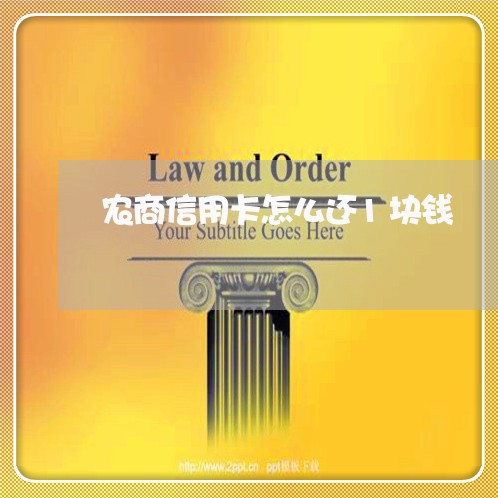 农商信用卡怎么还1块钱/2023072117148