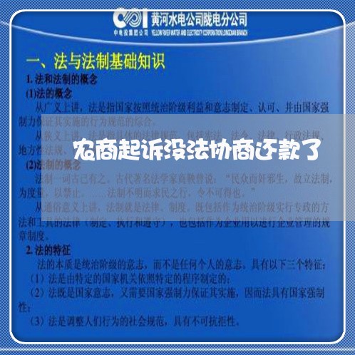 农商起诉没法协商还款了/2023092493916