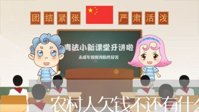 农村人欠钱不还有什么解决办法/2023110849251