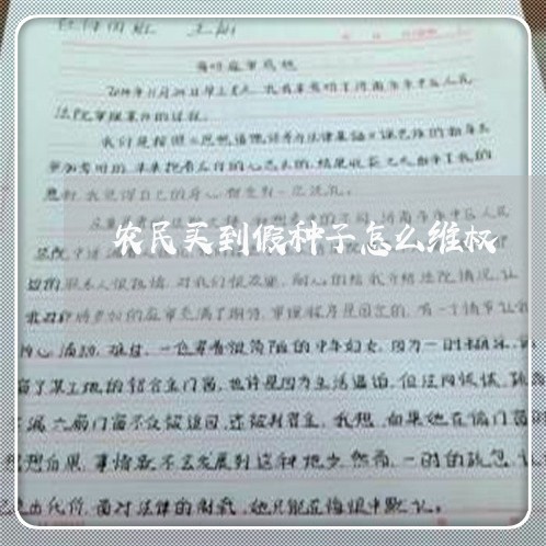 农民买到假种子怎么维权/2023052234839