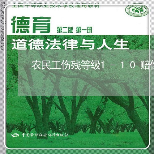 农民工伤残等级1-10赔偿标准/2023040263705