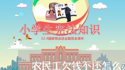 农民工欠钱不还怎么办最好/2023121096927