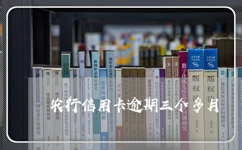 农行信用卡逾期三个多月/2023121548380