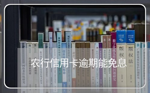 农行信用卡逾期能免息/2023112660794