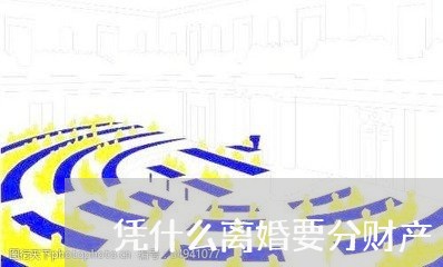 凭什么离婚要分财产/2023110919057