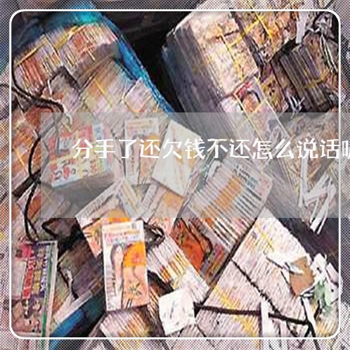 分手了还欠钱不还怎么说话呢/2023120427140