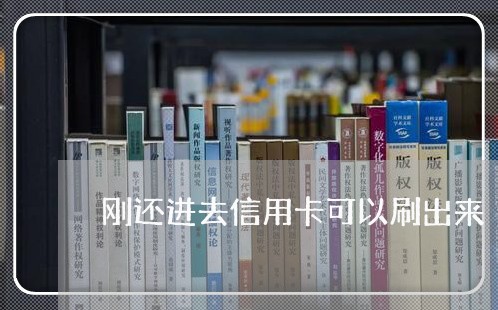 刚还进去信用卡可以刷出来/2023071654617