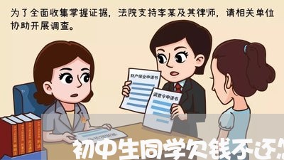 初中生同学欠钱不还怎么办/2023120430371