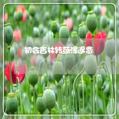 初会吉林转菏泽退费/2023052042805