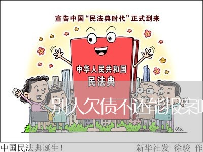 别人欠债不还能报案吗/2023111093726