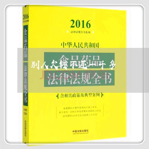 别人欠钱不还一千多/2023111407057