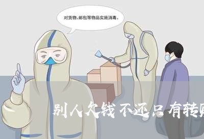 别人欠钱不还只有转账记录可以吗/2023110986169