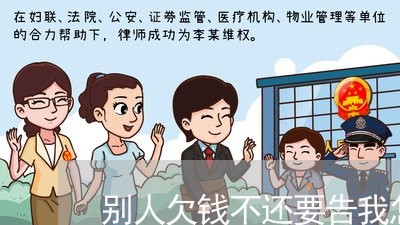 别人欠钱不还要告我怎么办/2023120904929