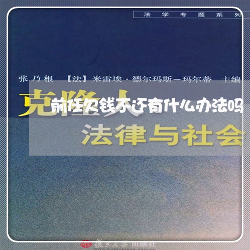 前任欠钱不还有什么办法吗/2023092007270