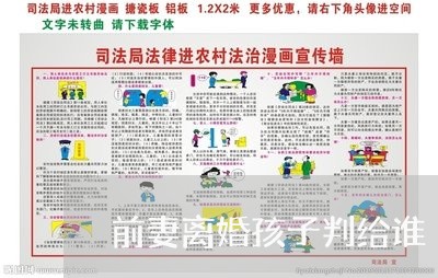 前妻离婚孩子判给谁/2023110237369