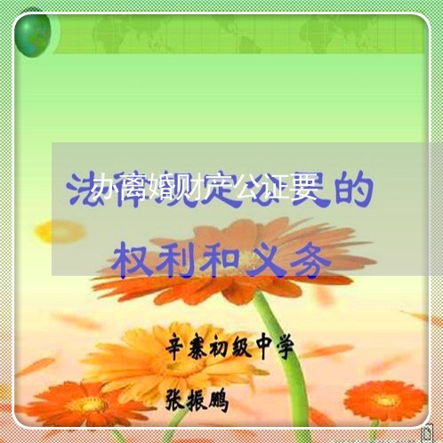 办离婚财产公证要/2023093064846