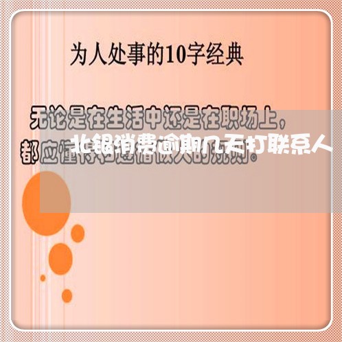 北银消费逾期几天打联系人/2023071407259