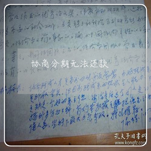 协商分期无法还款/2023091705860