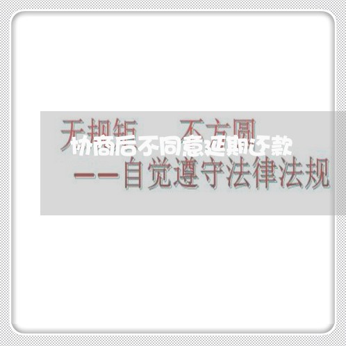 协商后不同意延期还款/2023091663615