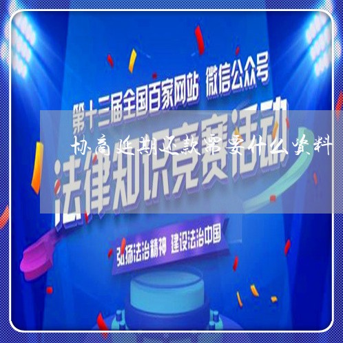 协商延期还款需要什么资料/2023092419601