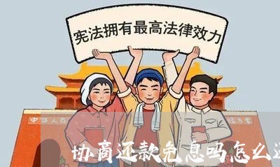 协商还款免息吗怎么还/2023092350505