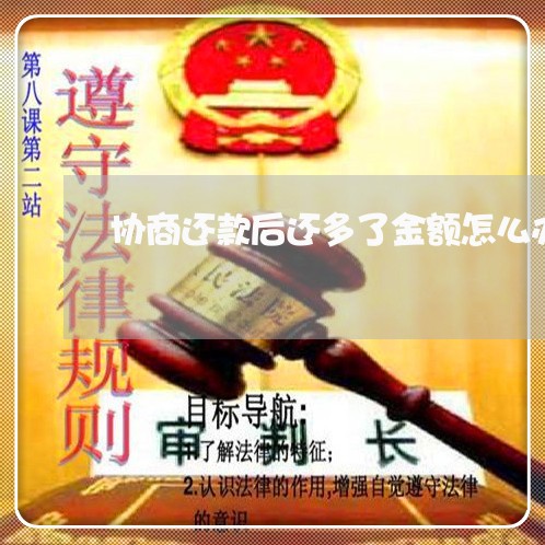 协商还款后还多了金额怎么办/2023100718152