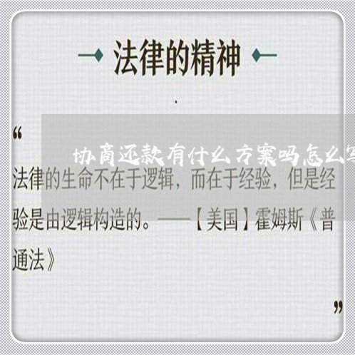 协商还款有什么方案吗怎么写的/2023092717472