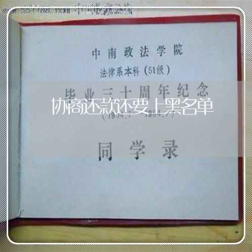 协商还款还要上黑名单/2023092318140