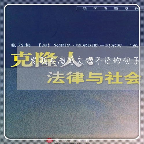 发朋友圈骂欠钱不还的句子/2023120948160