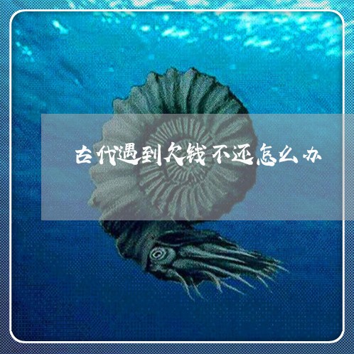 古代遇到欠钱不还怎么办/2023110117148